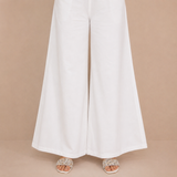 Soft Cotton Extra wide Flair Women Palazzo Pants Pakistan | white & Black Comfortable Summer Trouser for Ladies