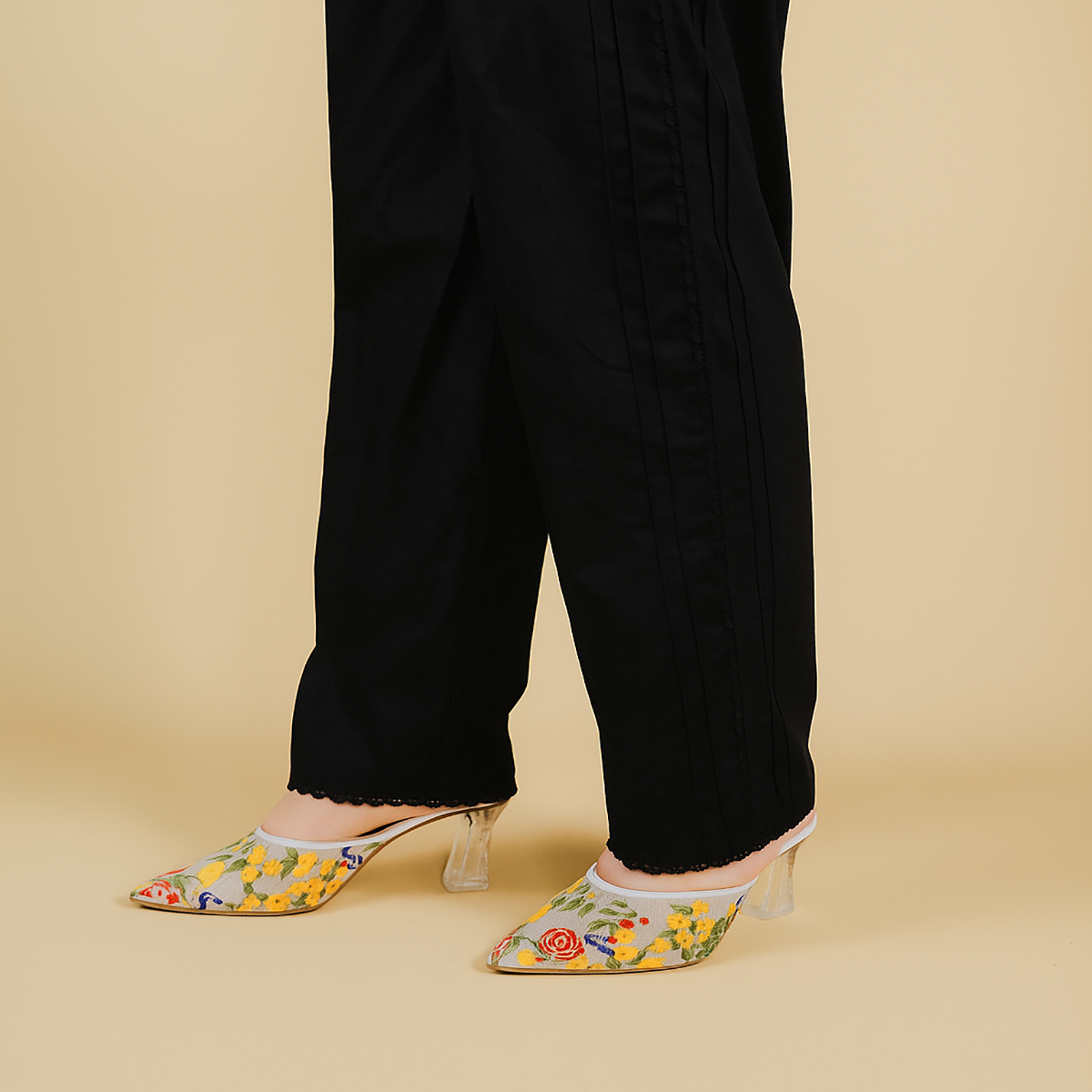STRIPPED COTTON TROUSER