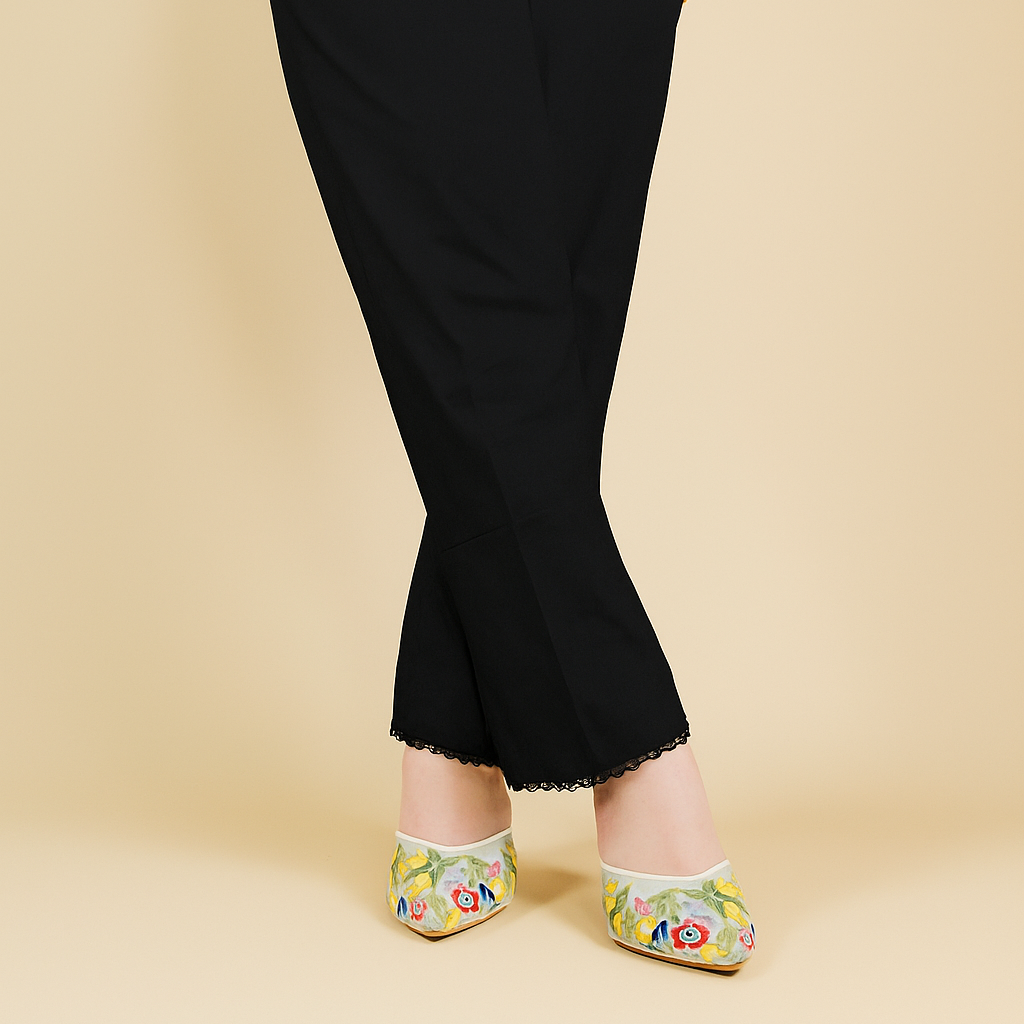 PURE COTTON ROUND BOTTOM PANT TROUSER