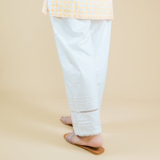 PINTEX WITH JOINT LACED COTTON TROUSER