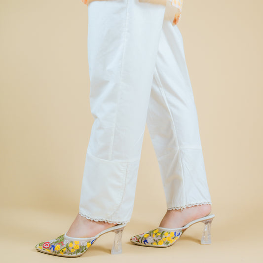 PURE COTTON ROUND BOTTOM PANT TROUSER