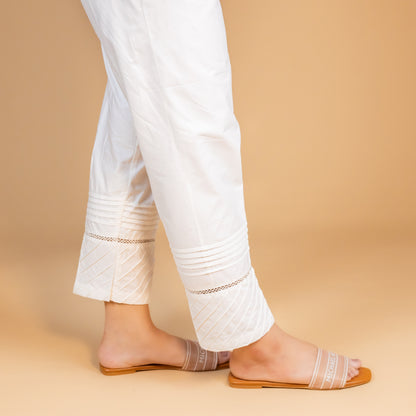COTTON CAPRI LOOKED PINTEX TROUSER