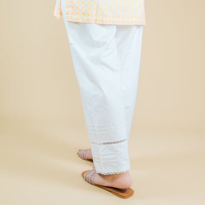 PINTEX WITH JOINT LACED COTTON TROUSER